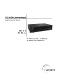 Velodyne SC-600 IW User`s manual