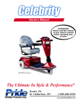 Pride Mobility CELEBRITY X Owner`s manual