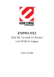 Encore 802.11N WIRELESS PCI PCMCIA ADAPTER User`s guide