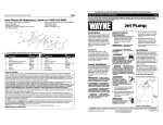 Wayne JSU50 Operating instructions