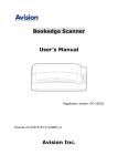 Avision DF-1002S User`s manual