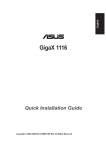 Asus GIGAX 1116 Installation guide