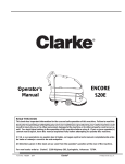 Clarke Encore L26 Operator`s manual