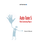Antares Auto-Tune 5 Owner`s manual