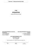 SAINT-GOBAIN PFS2 Operating instructions