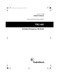 Radio Shack TRC-401 Owner`s manual