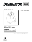 Windsor D250(115V) 10070100 Operating instructions
