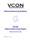 VCON HD100 Setup guide