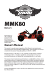 Monster Moto MMK80 Owner`s manual