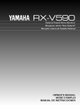 Yamaha RX-V590 - AV Receiver - Dark Owner`s manual