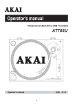 Akai ATT05U Operating instructions