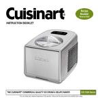 Cuisinart ICE-100 Operating instructions