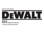 DeWalt DC629-XE Instruction manual