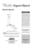 Avari Fitness A550-090 Owner`s manual