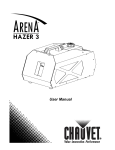 Chauvet Arena Hazer User manual