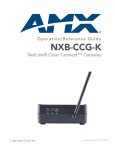 AMX NXB-CCG-K Specifications