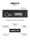 Axxera XDMA7100 Owner`s manual