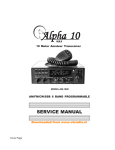 Alpha 10 AM-1000 Service manual