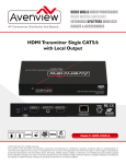 Avenview HDMI-C5XD-S Specifications