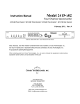 Cross Technologies 2416-x02 Instruction manual