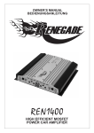 Renegade REN1400 Owner`s manual