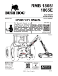 Bush Hog RMB 1865 Operator`s manual