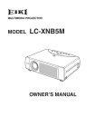 Eiki LC-XNB5M Owner`s manual