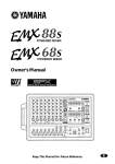 Yamaha EMX88S EMX68S Owner`s manual