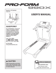 ProForm PFTL99106.0 User`s manual