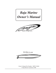 Baja Marine Outlaw 33 Owner`s manual