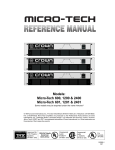 Crown Micro-Tech MT-1000 Technical information