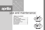 APRILIA ENJOY CITY Specifications