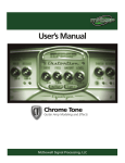 McDSP Chrome Tone User`s manual