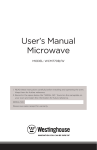 Westinghouse WCM770B User`s manual