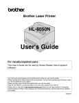 Brother 8050N - B/W Laser Printer User`s guide