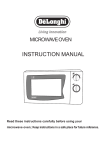 DeLonghi M8021TP-BI Instruction manual