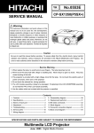 Proxima Multimedia LCD Projectors Halogen Service manual