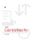Apple Color StyleWriter Pro User`s guide
