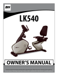 BH FITNESS LK540 Owner`s manual