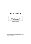 Elmo PTC-400C Instruction manual