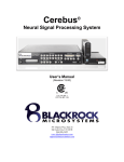 Blackrock Microsystems Cerebus User`s manual