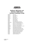 ADTRAN NetVanta 1000 Series Installation guide