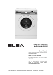 Elba EWF-B8150D(WH) Owner`s manual