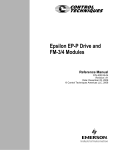 Emerson Epsilon EP Drive 400518-01 Installation manual