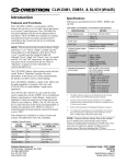 Crestron CLW-DIMS1 Specifications