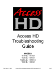 Access HD 1010 Troubleshooting guide
