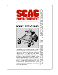 Scag Power Equipment STT-31BSG Operating instructions