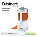 Cuisinart DLC-2ABY Series User guide