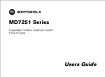 Motorola MD7251-3 User guide