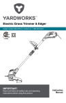 Yardworks Grass trimmer/edger Operating instructions